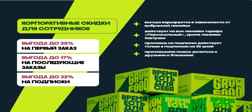 Grow Food — это сервис доставки готовой полезной еды